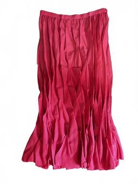 Issey Miyake Textured Pleats Skirt Size 3 Pink Sculptural Avant Garde